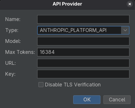 Add Provider Dialog